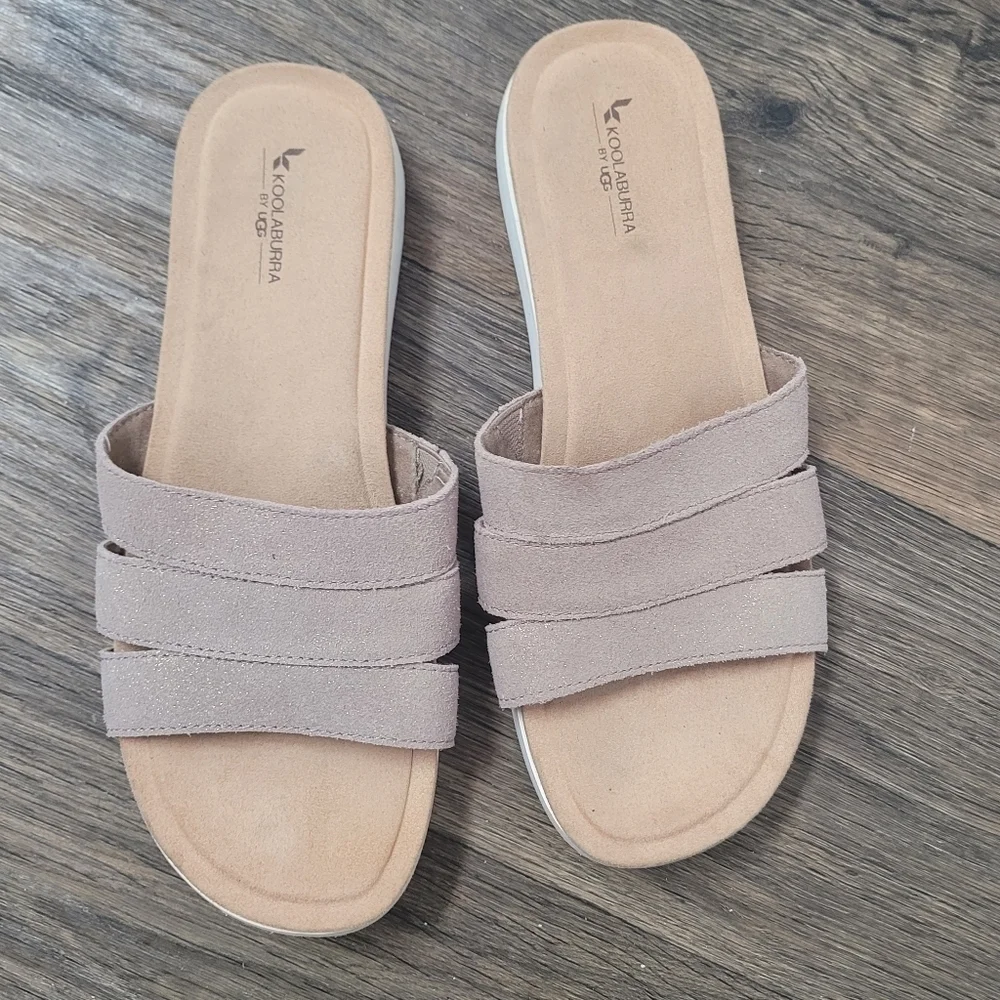 Koolaburra by Ugg leather slip on sandals size 8.5